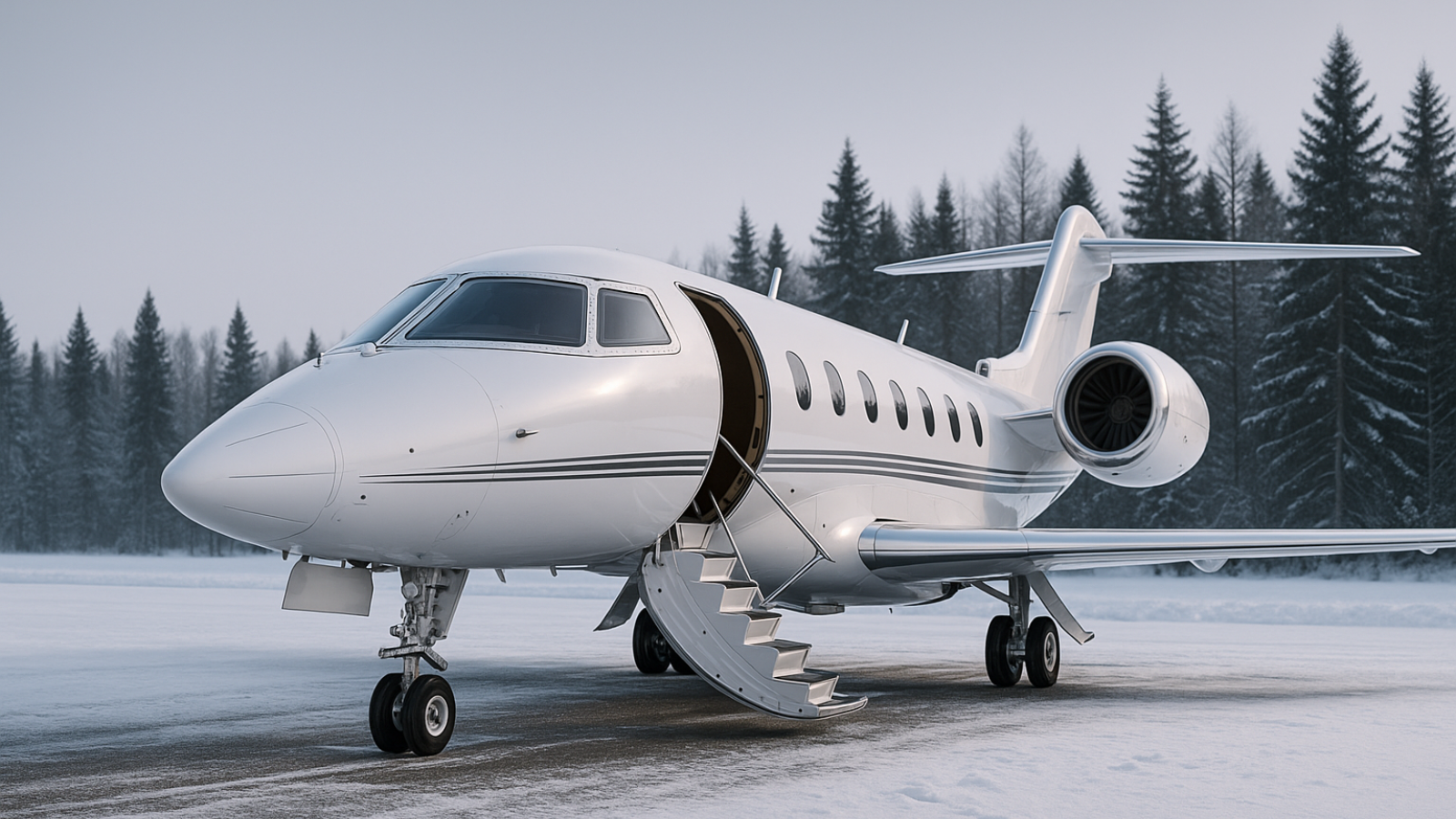 Luxury private aircraft prepared for premium catering service